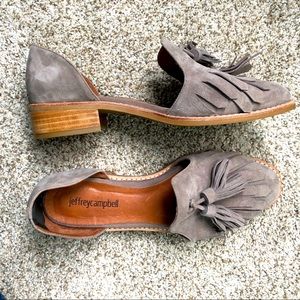 Jeffrey Campbell suede mules